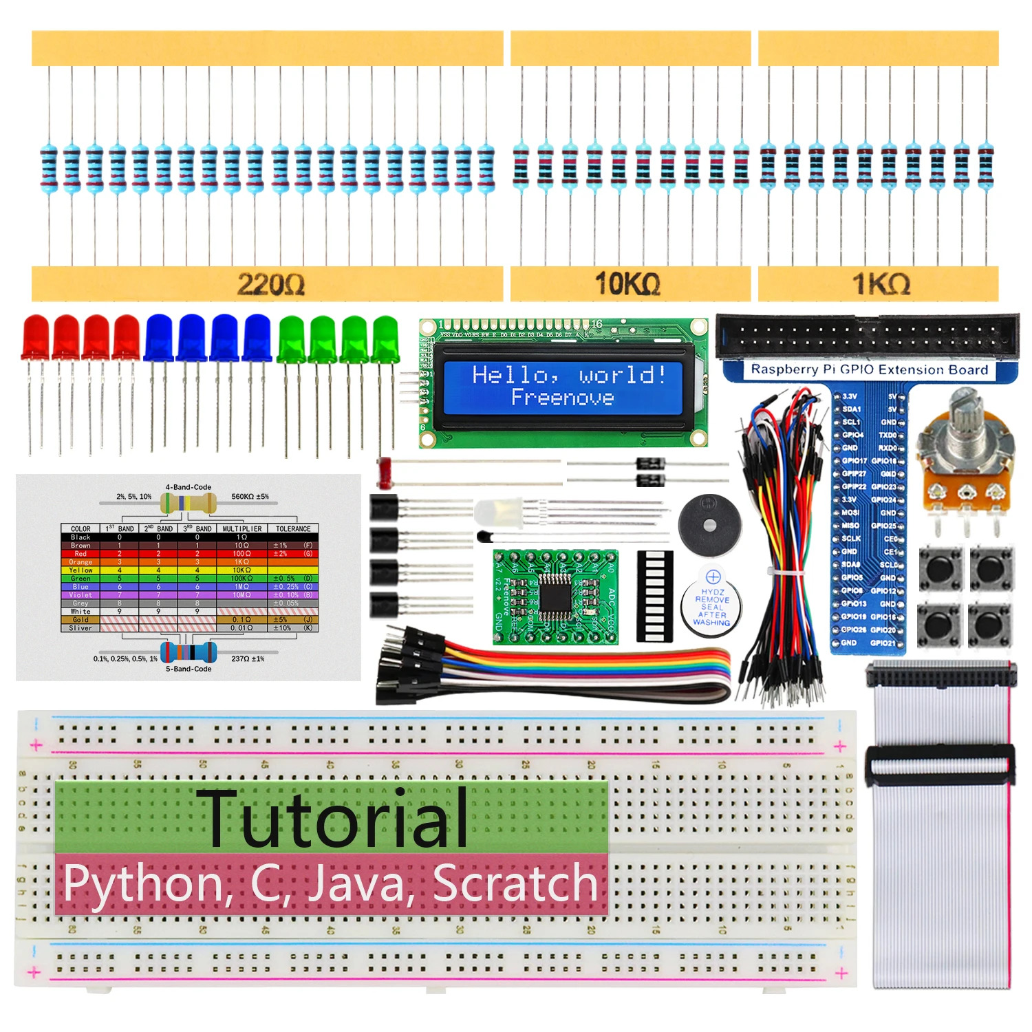 Freenove LCD 1602 Starter Kit: The Most Practical Game Development Kit for Beginners on Raspberry Pi