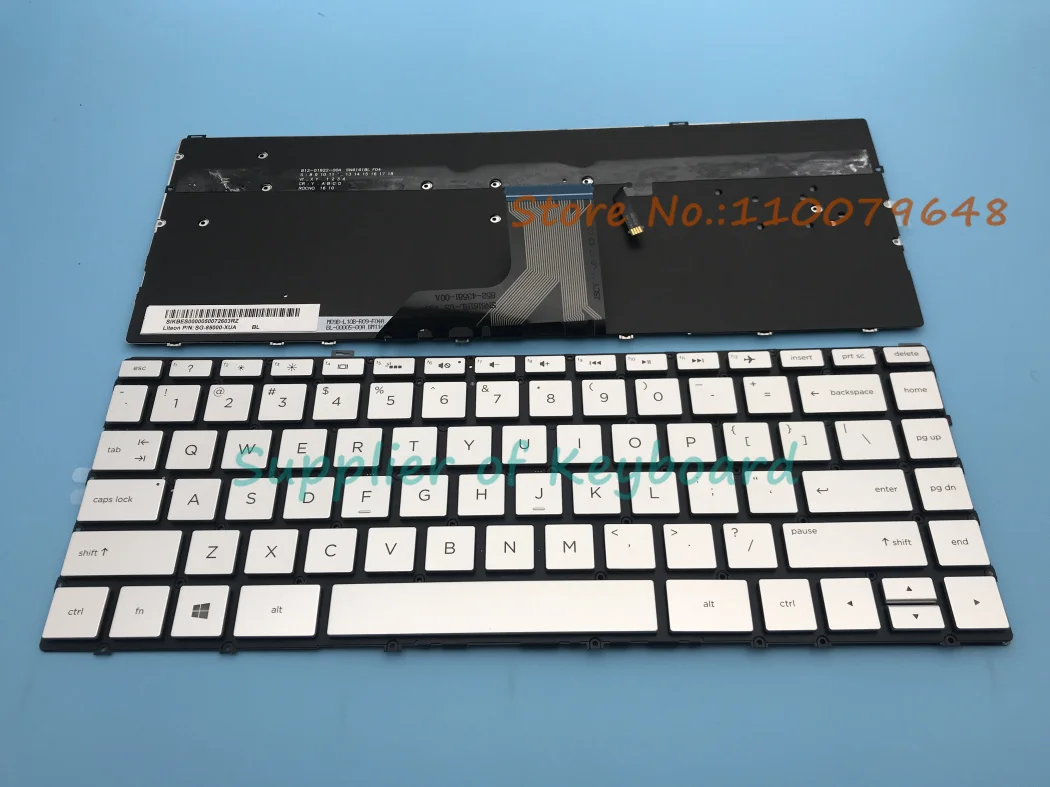 

NEW For HP Spectre 13-AE000 13T-AE000 13-AE010CA 13-AE011DX English Keyboard Silver Backlit