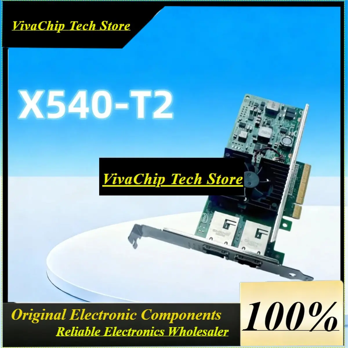 VivaSX540-T2 Network Card X540 Chipset Pcie X8 Dual Copper Rj45 10Gbps Port Ethernet Network Card