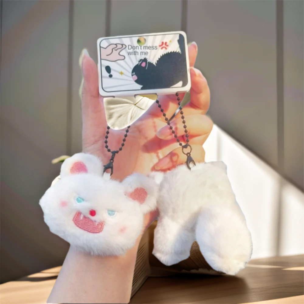 لينة أفخم أفخم المفاتيح جميل القط الكرتون تصميم حقيبة قطيفة قلادة غاضب هريرة محشوة دمية القط أفخم إكسسوارات دمي