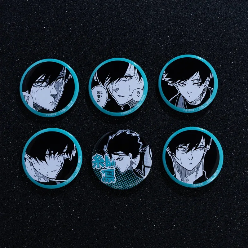 Брошь Isagi Yoichi с синим замком Shidou Ryuusei, значок, эмблема Chigiri Hyoma, булавка для косплея, аксессуары, набор оловянных подвесок Nagi Seishiro