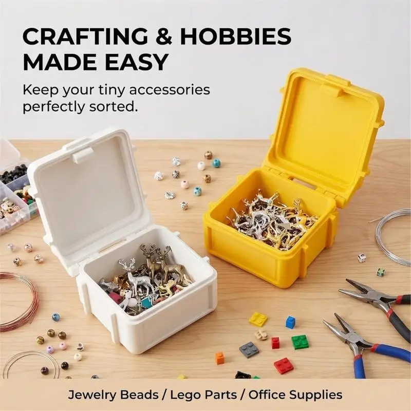 【HG】Small Hardware Storage Box Stackable Design Sealed Bayonet Box Specifically For Screws Nuts And Electronic Components
