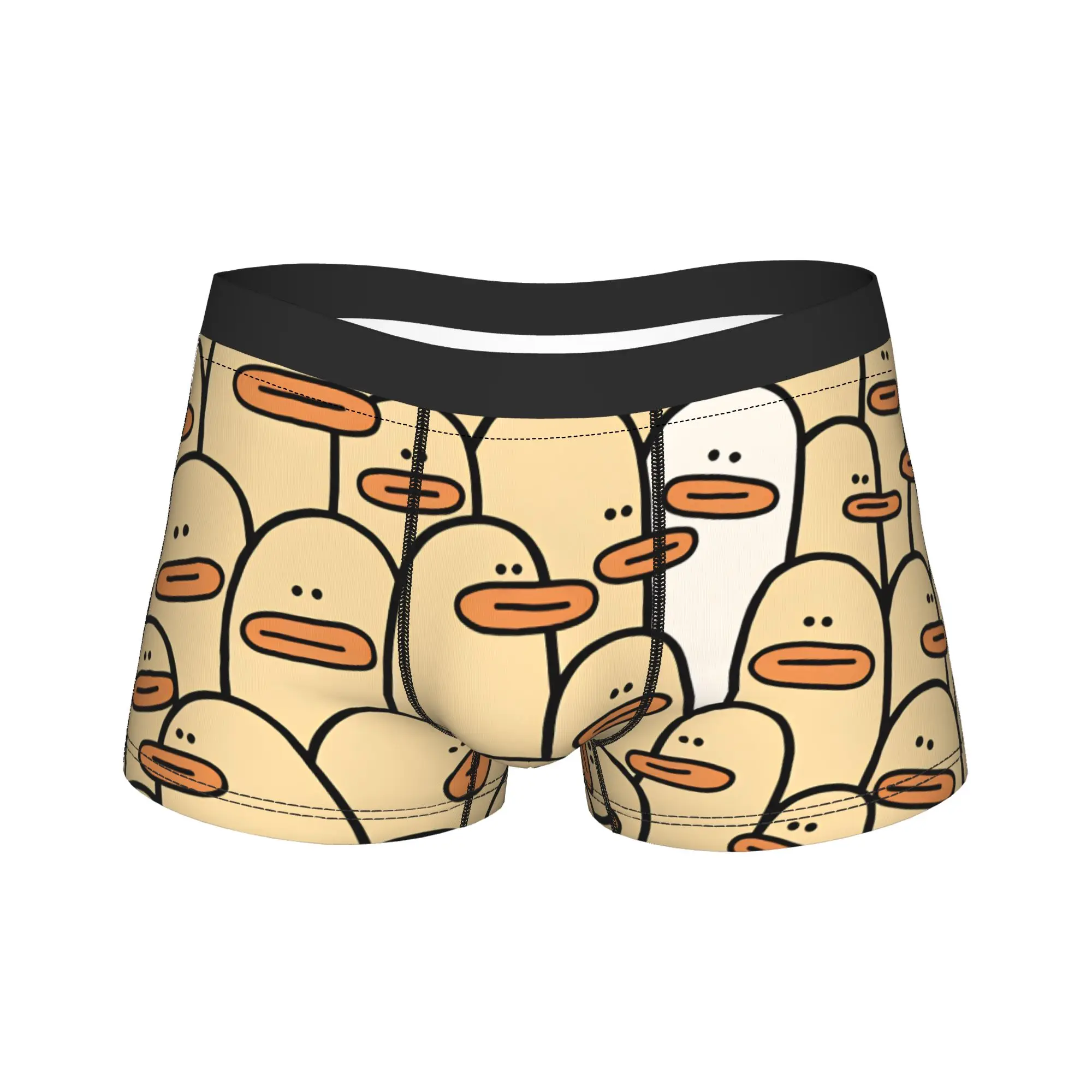 Cute Ducks Funny Meme Underwear  Soft Trend Underpants Design Boxer Brief For Men Pouch Plus Size Boxershorts