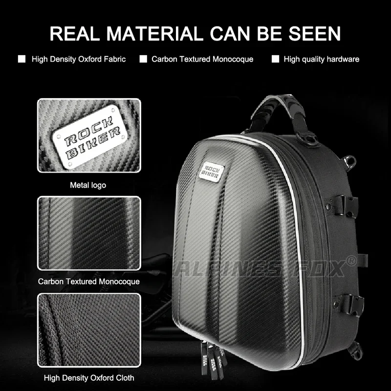 

Motorcycle Tail bag waterproof durable rear seat bags large capacity motorbike luggage helmet bags moto rider cycling backpack