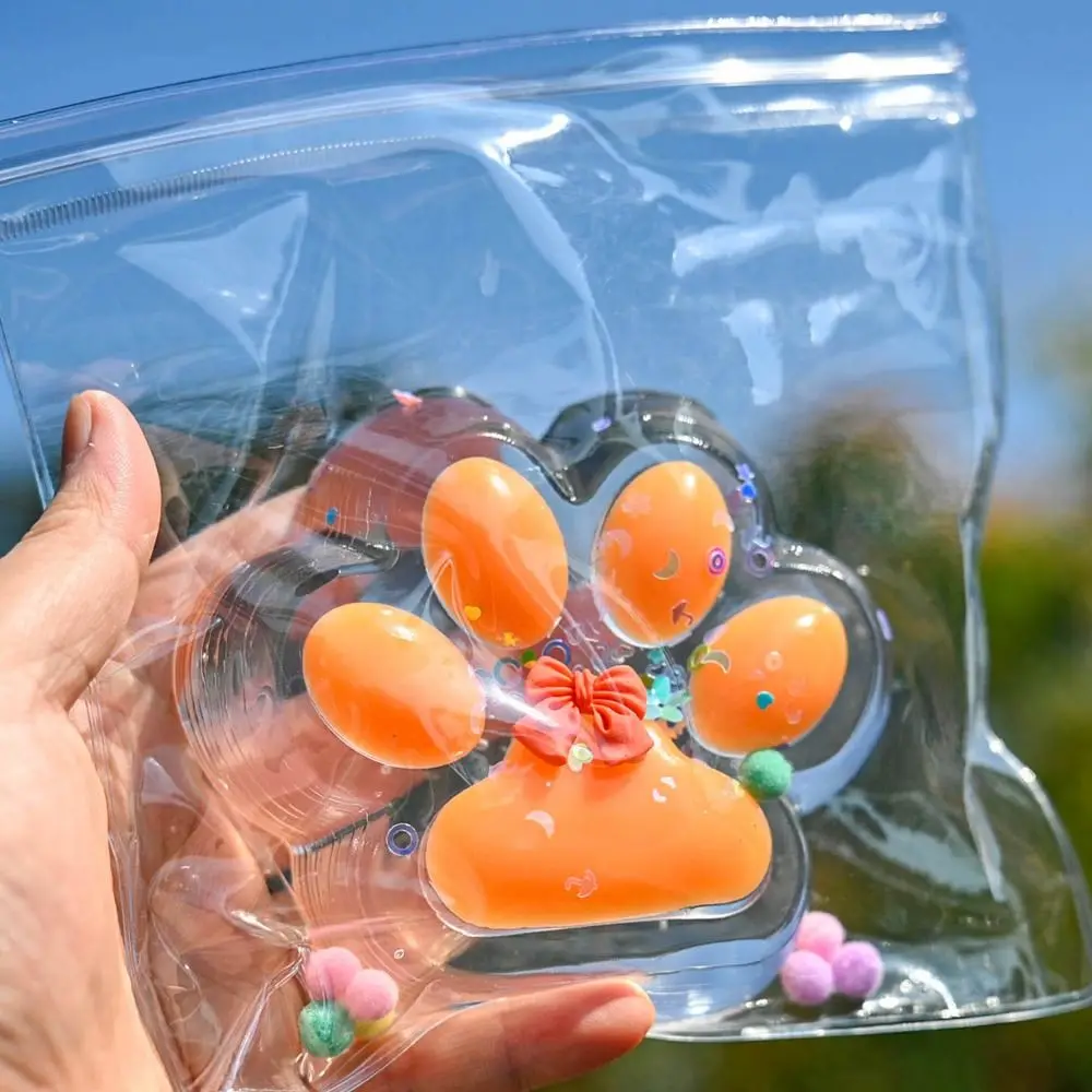 ตลกขนาดใหญ่ Cat Paw Squeeze ของเล่น Flocking ตุ๊กตา Cat Paws การ์ตูน Fidget ของเล่น 3D 12.5 ซม. Cat Paw Pinch ของเล่น Jokes