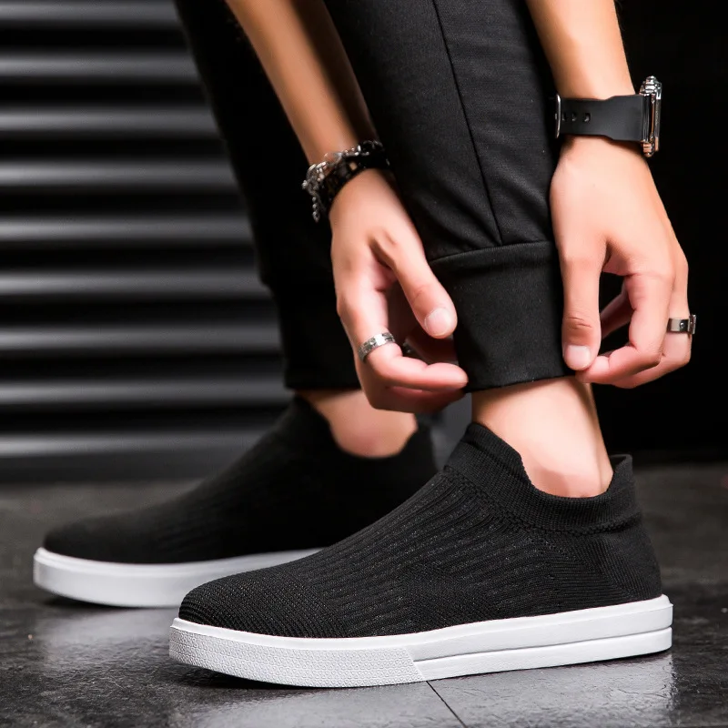 Big size Men's Shoes 2025 Autumn Fashion Versatile Breathable Mesh Surface Flying Woven Outdoor Sports Lightweight Work Shoes