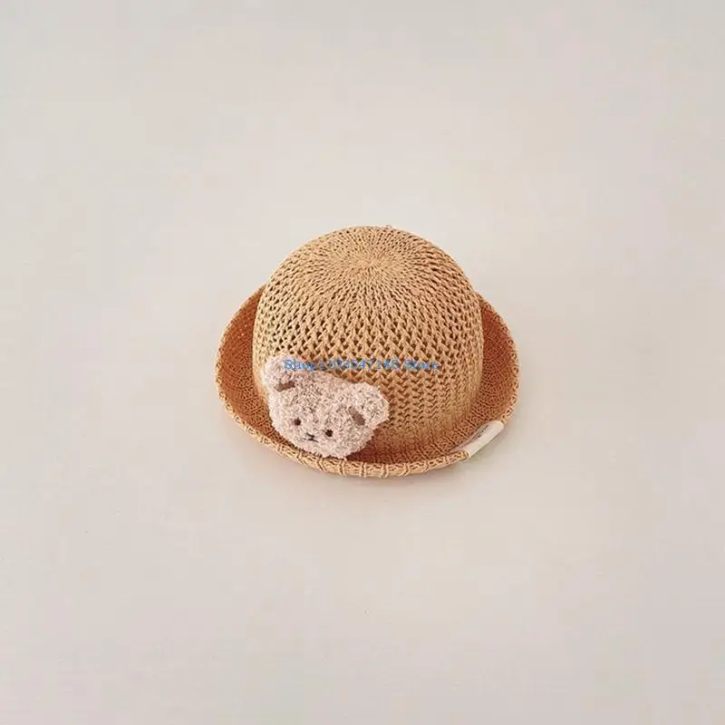 

P88B Baby Sun Hats Beach Straw Hat Accessory for Toddlers Boy Girl Age 6-18 Months