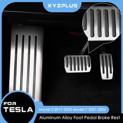 Cubiertas de Pedal para Tesla Model 3 Y 2024, accesorios de Metal, acelerador automático, reposapiés de freno, modelo Tesla Three Model, 2023