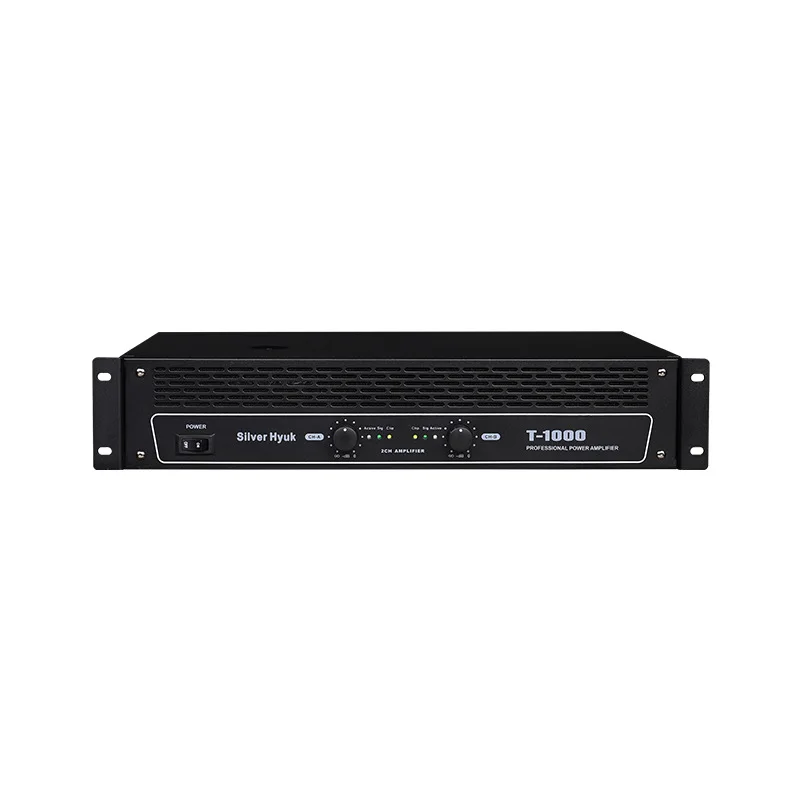 

Commercial Metal Aluminium Pure Post-Stage High-Power Professional 2x600W 2-Channel Power Amplifier T-600 For Home Use