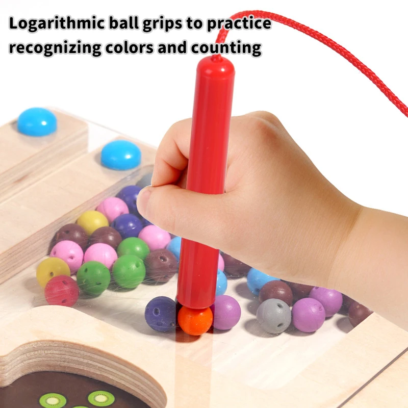 Montessori Giocattoli in legno Bambini in età prescolare Delizia Puzzle Giochi Giocattoli Educativi precoci Colori Numeri Forma Giocattoli