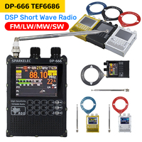DP-666 TEF6686 Radio High Sensitivity Full Band FM AM Short Wave Radio with LCD Display High Sensitivity DSP Receiver Radios