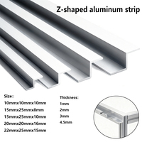 1pcs Z-Shape Aluminum Edge Trim 10/15/20/22mm, Impact Resistant Sealing Strip for Furniture, Door, Wall Corner