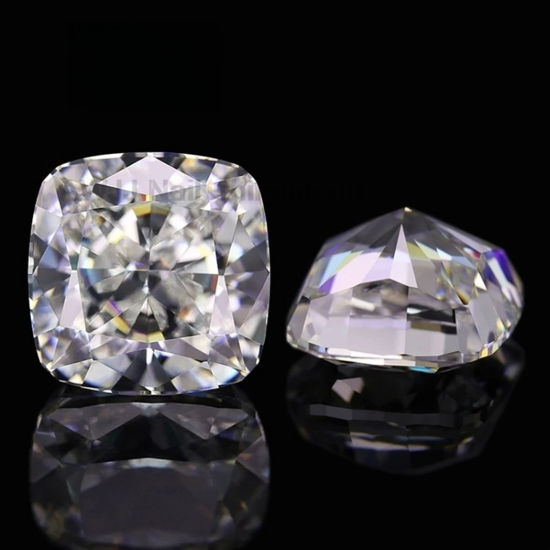 

AAAAA 8mm Fat Square Ice Flower Cut Zircon Hand-Cut Gemstone Shiny Naked Gems Used for inlayingtone DIY Fashion Jewelry