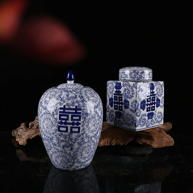 Discounted Ceramic Storage Pot, Jingdezhen Wedding Gift, Traditional Chinese Craft, Elegant Home Decoration, Storage Jar 122