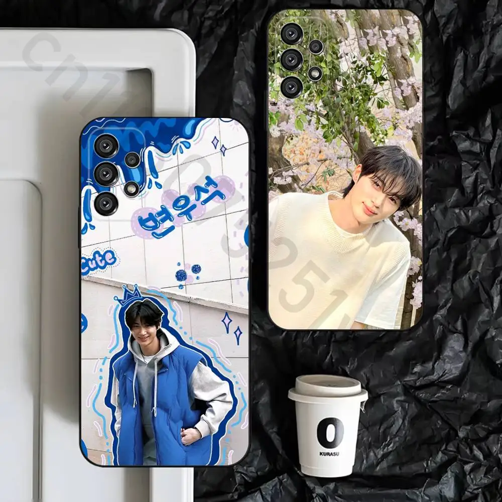 

B-Byeon Woo seok Phone Case for Samsung S25 S24 S23 FE S22 S21 S20 FE plus Ultra Black soft shell