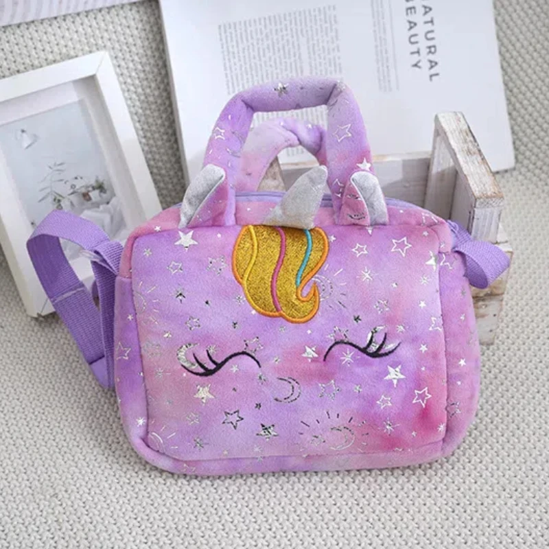 Cute Unicorn Plush Crossbody Bag for Kids - usage example