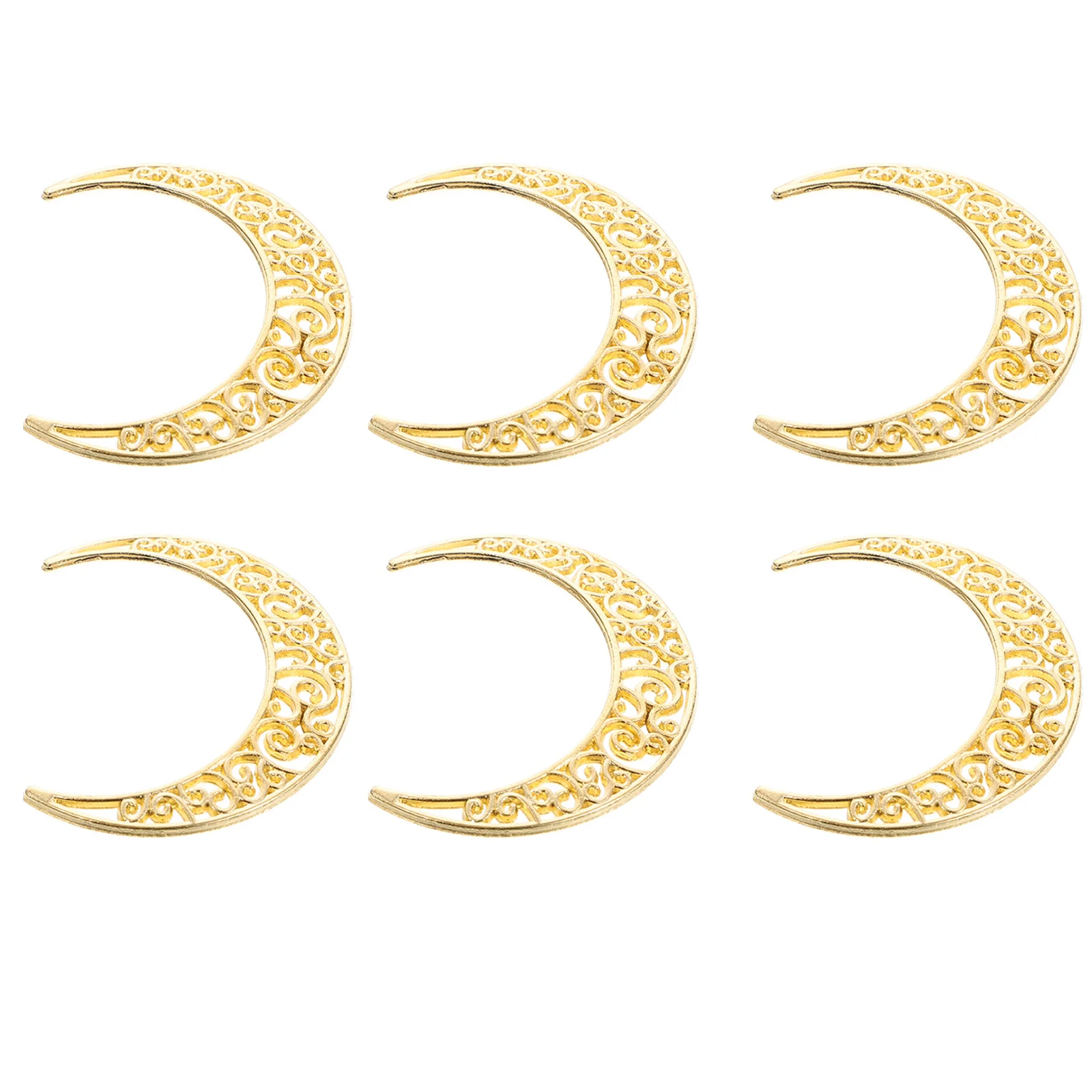 

20Pcs Hollow Moon Shape Pendants Alloy Vintage Jewelry Making Charms DIY Necklace Bracelet Earring Accessories