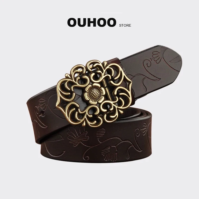 2026 New Retro Fashion Belt for Women Skinny Vintage Leather Belt Luxury Ladies Alloy Buckle Waistband for Dresses and Jeans