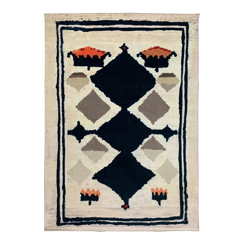 Black Living Room Carpet Vintage Sofa Coffee Table Rug Thick Home Floor Mat Nordic Bedroom Carpet Large Center Rug