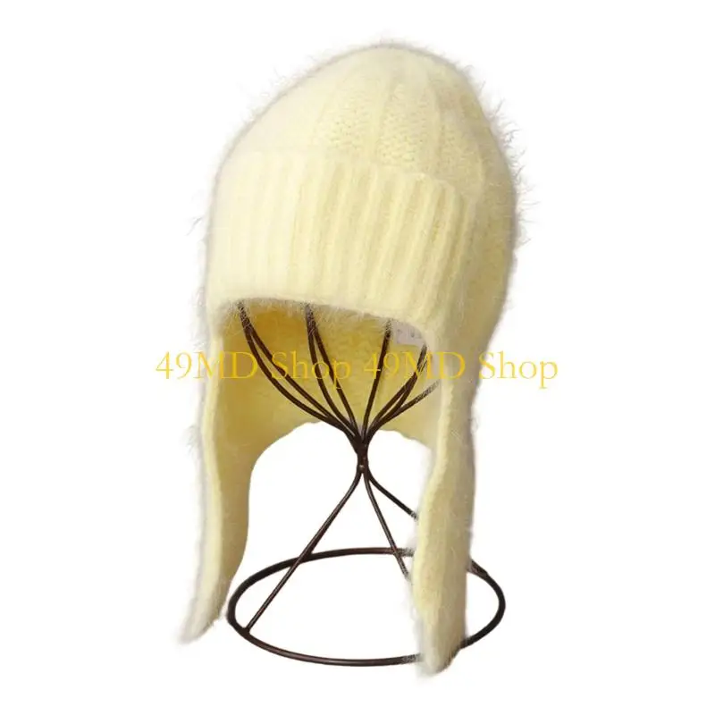 49MD Adorable Faux Furs Fashion Winter Cap Multipurpose Windproof Ear Flap Unisex Cold Climate Accessory for Outdoor