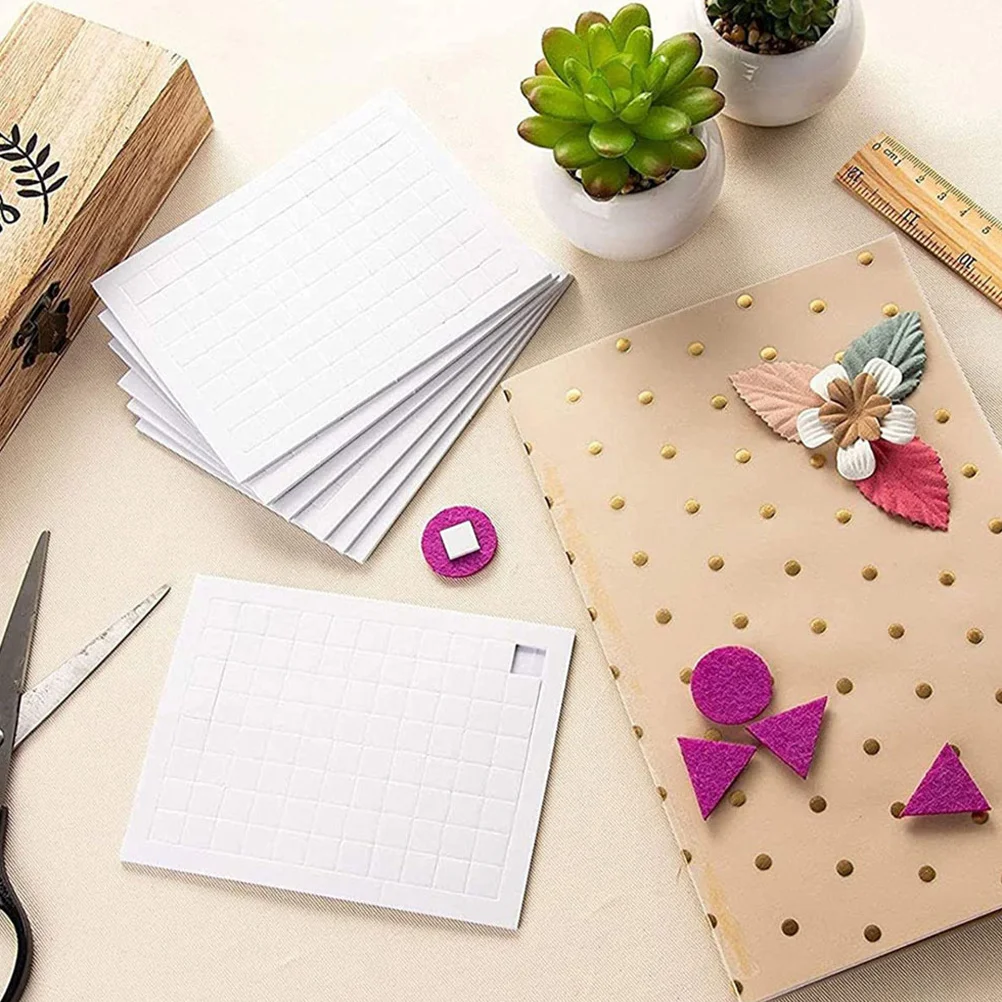 

8 Sheets Eva Foam Tape Double Sided Sticky Adhesive Foam Squares for Crafts Scrapbook Card Making Balloon Decorations