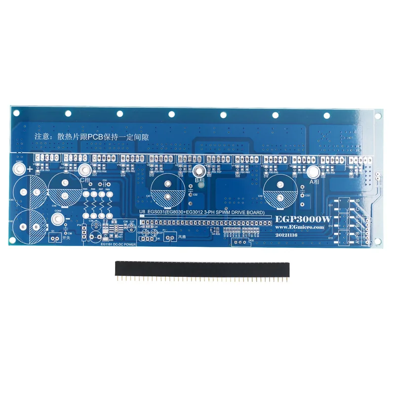 

1 Pcs EGP3000W Three-Phase Inverter Pure Sine Wave Power Board PCB Empty Board EG8030 for DIY