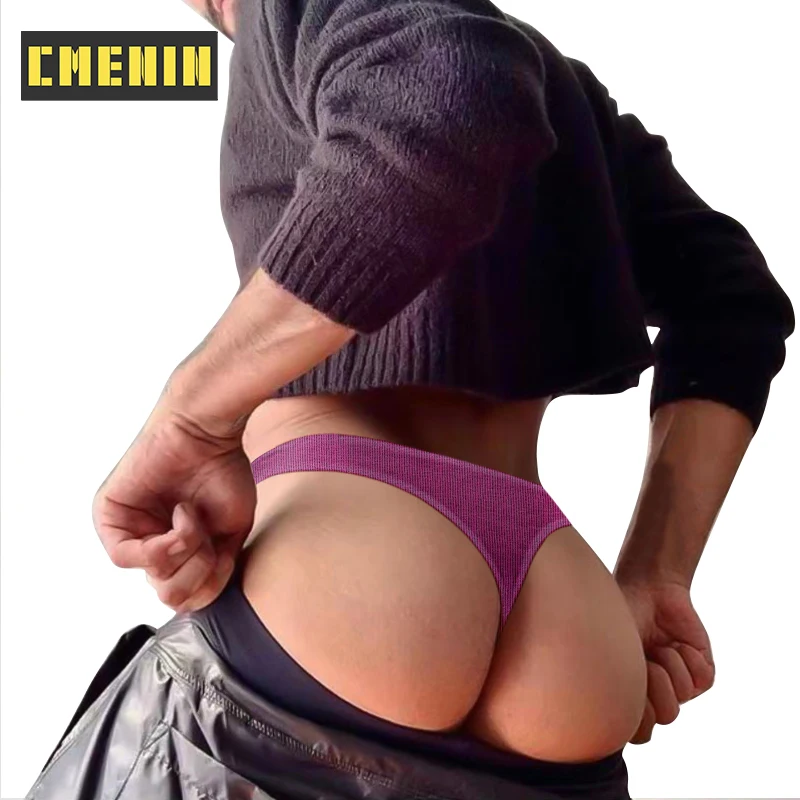 CMENIN Gays Sexy Cotton Thongs Underwear Men Jockstrap Pantie Low Waist Hip Raise G-Strings & Thongs Bikini Thong Men Underpants