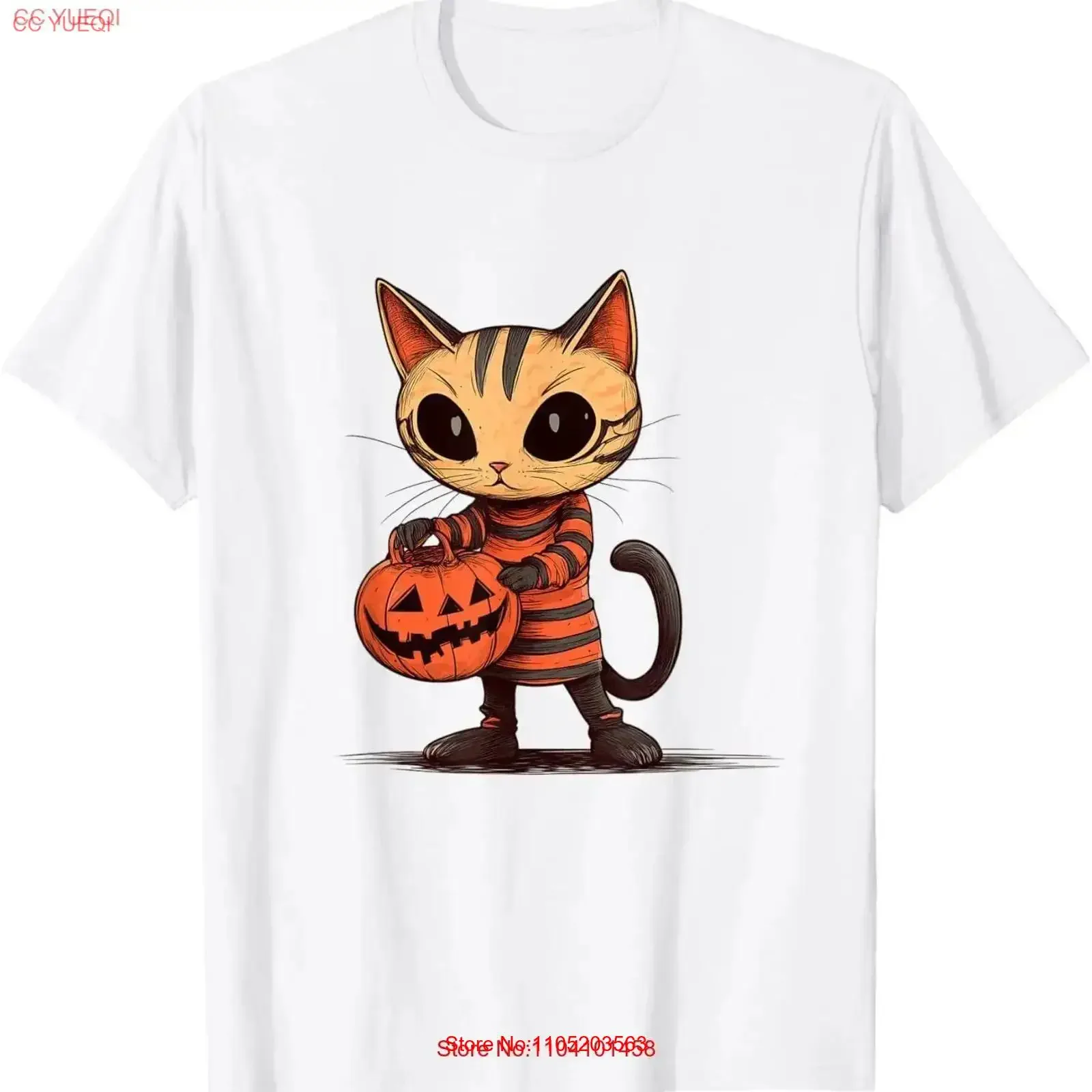 

Cat Lover design Cute Halloween Pumpkin Themed T Shirt vintage Washed Stylish Breathable Unisex Top For Everyday Wear fashion