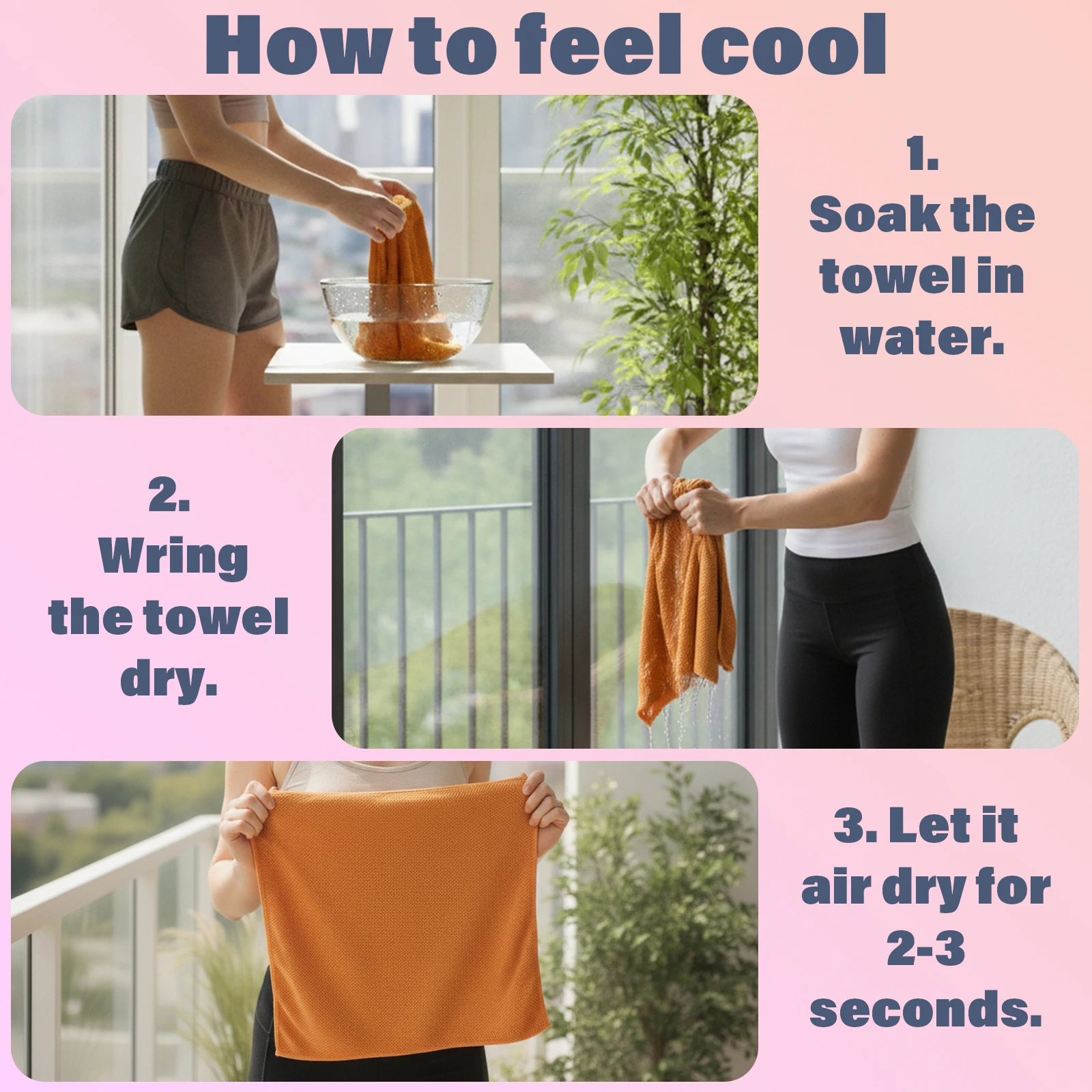 1pc Cooling Towel 80x30cm Quick Dry Ice Towel Portable Sweat Absorbing Sports Towel for Gym Hiking Beach