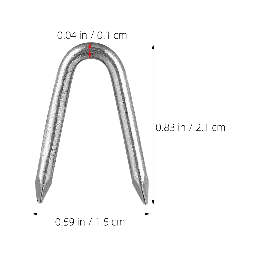 140 قطعة سياج على شكل حرف U ستابلز حديدية شديدة التحمل حديقة U نوع لسياج الأسلاك سرير الزهور U سياج تأمين ستابلز #6