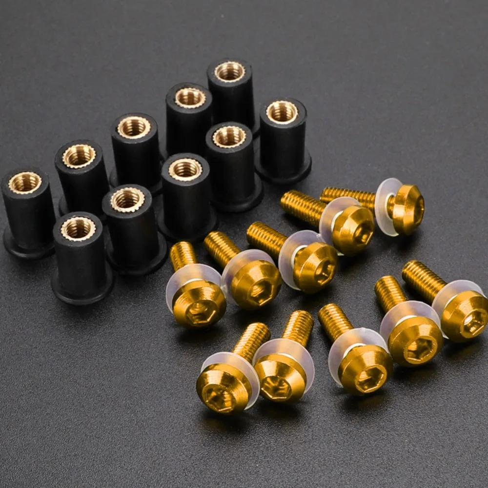 

For HUSQVARNA 701 ENDURO Norden 901 Svartpilen 801 250 200 125 701 E/SM 5MM Windshield Screw Nut Fairing Windscreen Bolt Kit