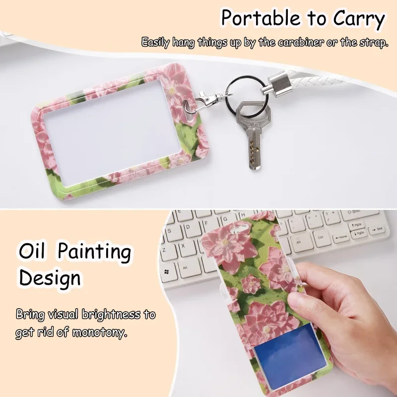 Porte-carte de visite pour hommes et femmes, avec porte-clés, couverture de carte d'identité bancaire, fournitures scolaires et de bureau