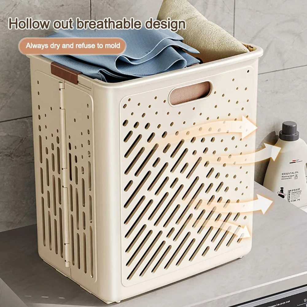 Toy Storage Basket Fold Laundry Hamper Hollow Storage Box Multi-Purpose High-Capacity Depository Rack Imitation Rattan Basket