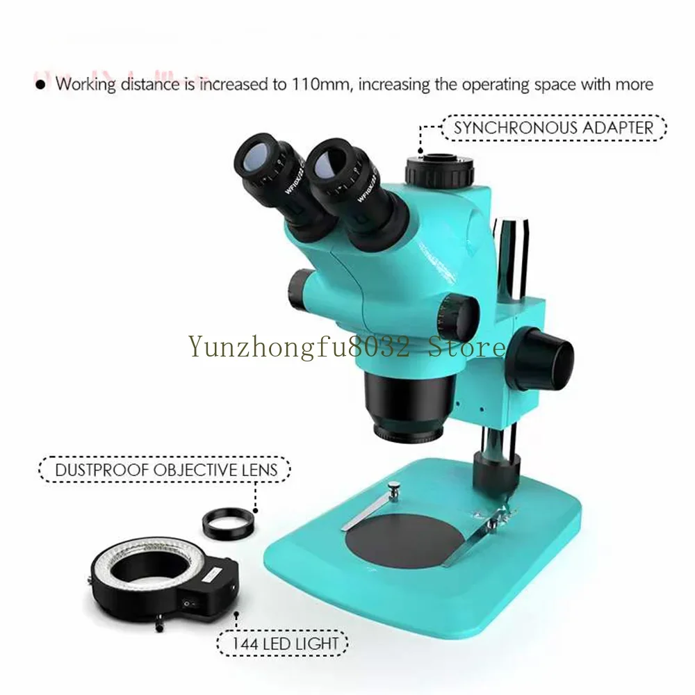 RF-6565TV 7050 7-50X 6.5-65X Adjustable Trinocular Zoom Stereo Microscope for Mobile phone BGA repair magnifier