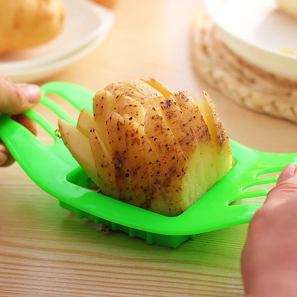 Silicone World Multifunctional Vegetable Potato Slicer Cutter Chopper Chips Making Tool Potato Cutting Fries Tool Kitchen Gadget