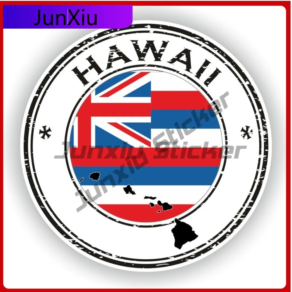 Hawaii Seal Round Flag Fashion Auto Surface Decoration Applied To Vehicle Exterior Bodywork And Glass With National Emblem