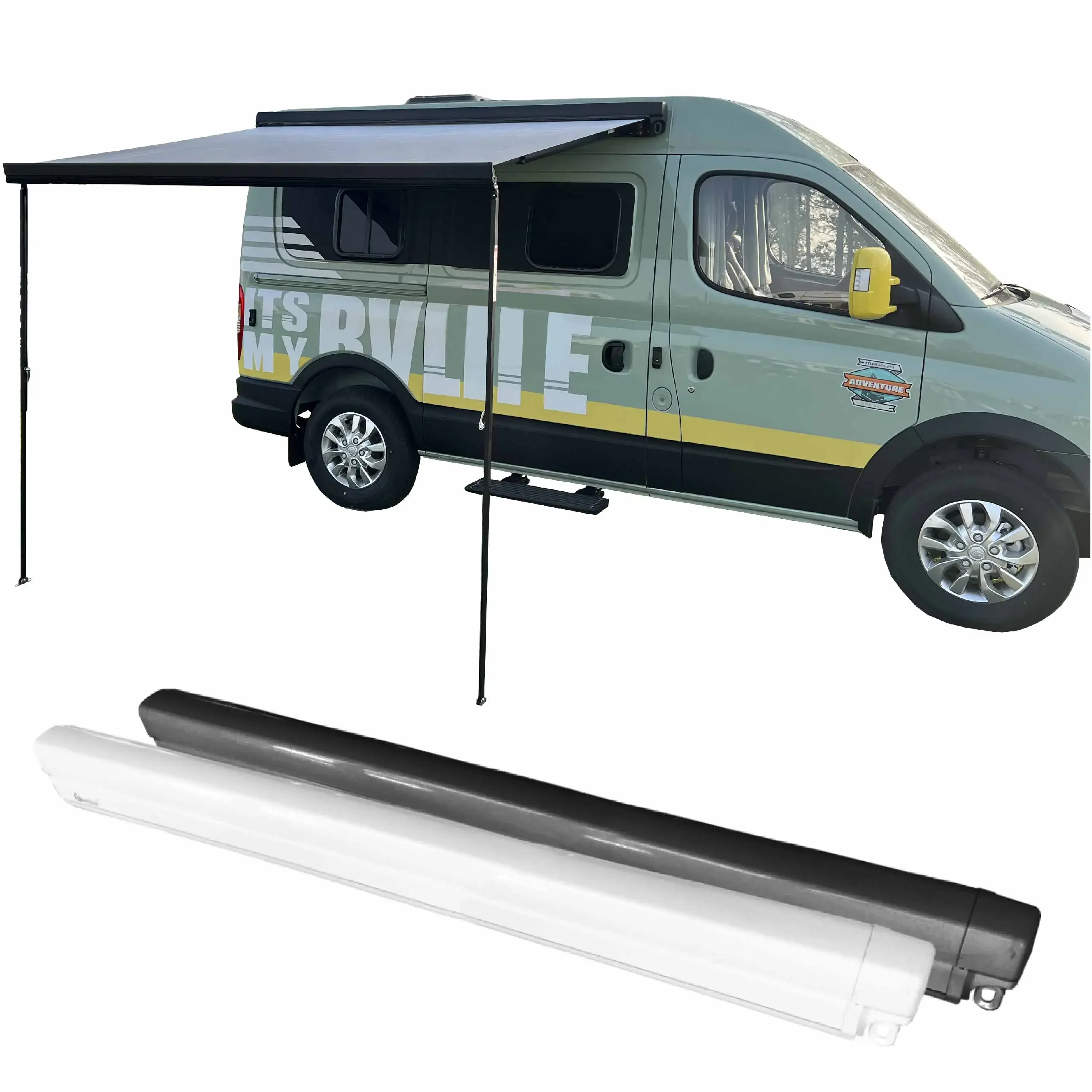 Cassette completo, marco de aleación de aluminio, accesorios exteriores para RV, montaje lateral para remolque, caravana, autocaravana, Camper, furgoneta, toldo