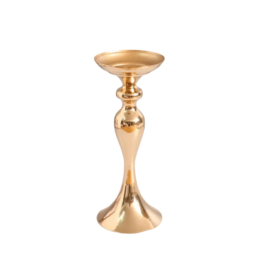 Vintage Iron Candle Holder 32/38/50cm Wedding Road Guide Candlelight Plated Finish Flower Vase Base Home Wedding Decor
