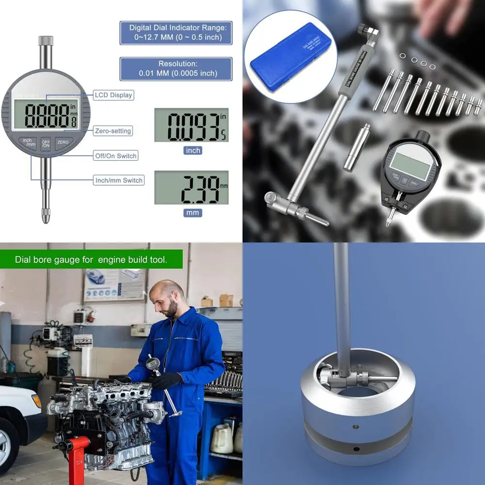 

Digital Cylinder Bore Gauges, 2-6 Range, LCD Indicator, Precision Engine Measurement Tools