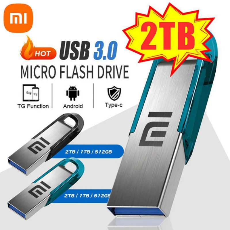 Xiaomi Pen Drive 2tb Usb 3.0 Flash Drive Pendrive Memory Stick impermeabile Type-c Micro Usb Stick per videocamere Ps Vita