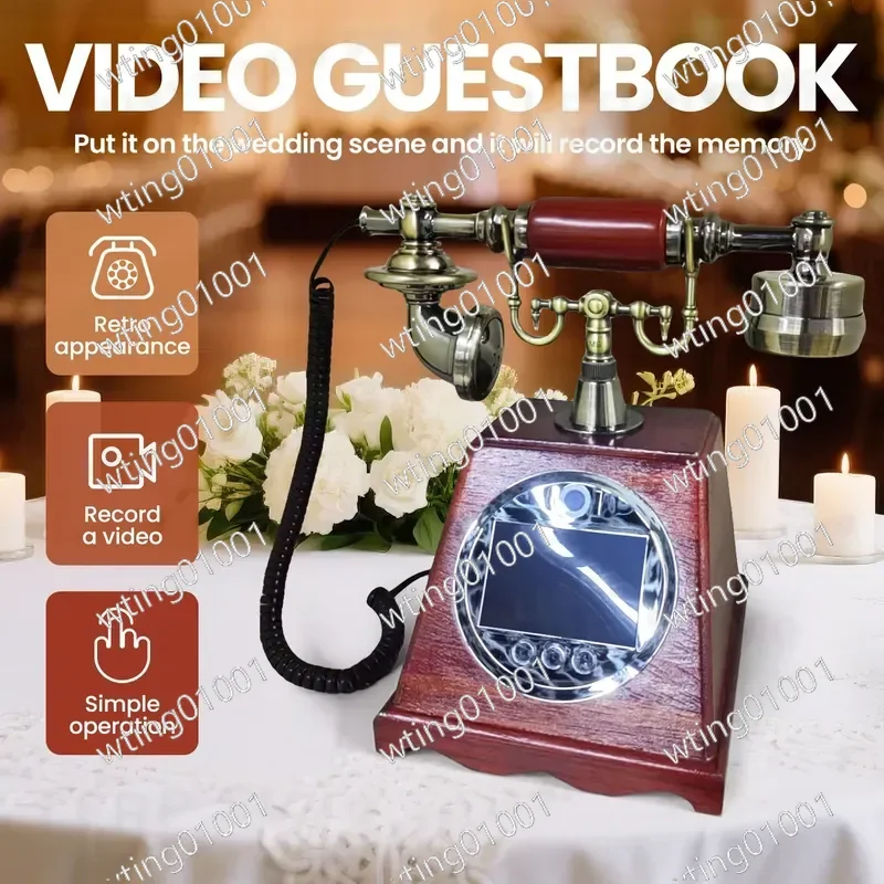 for Guestbook 2K HD Instant Video Photo Booth for Wedding Party Birthday Event Digital Memory Recorder with Phone
