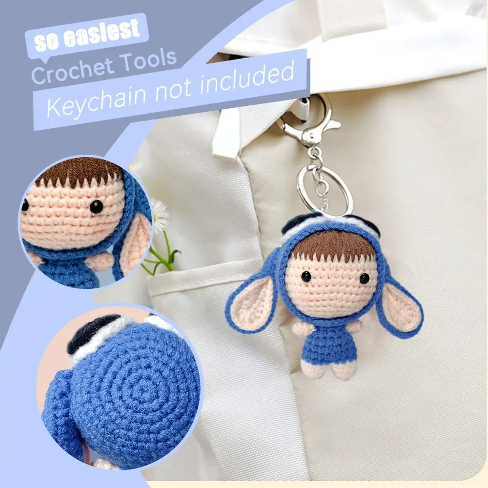 Modny zestaw do wypchane zwierzę na szydełku dla początkujących zestaw do szydełkowania do samodzielnego wykonania z zestawem przędzy do samouczków wideo