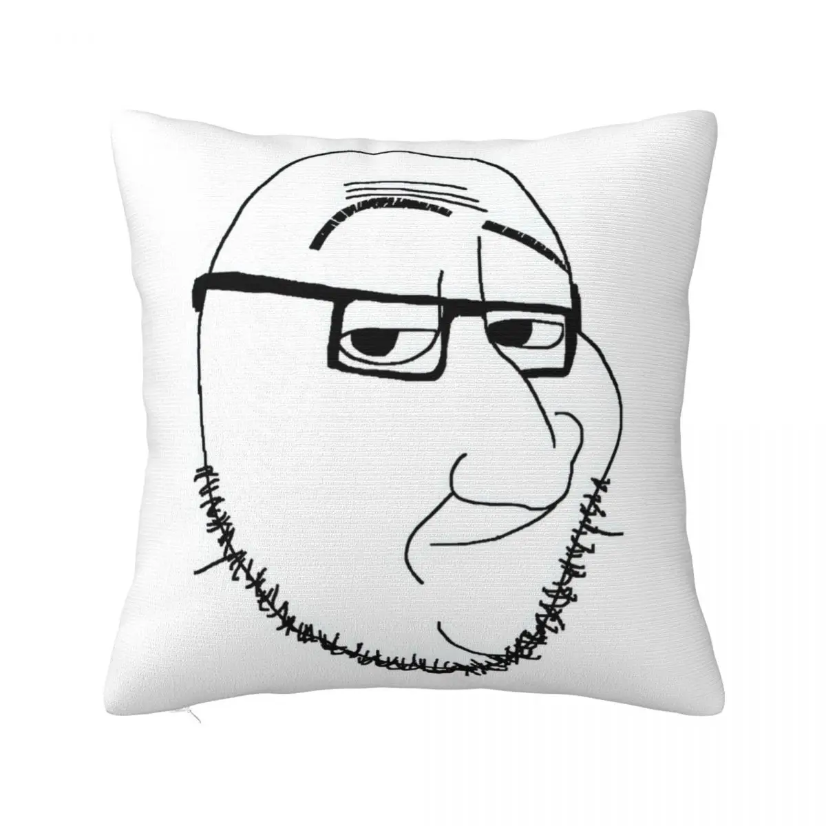 Smug Soyjak Meme Pillowcase Polyester Cushion Cover Decor Smiling Wojak Pillow Case Cover Living Room Wholesale 40X40cm