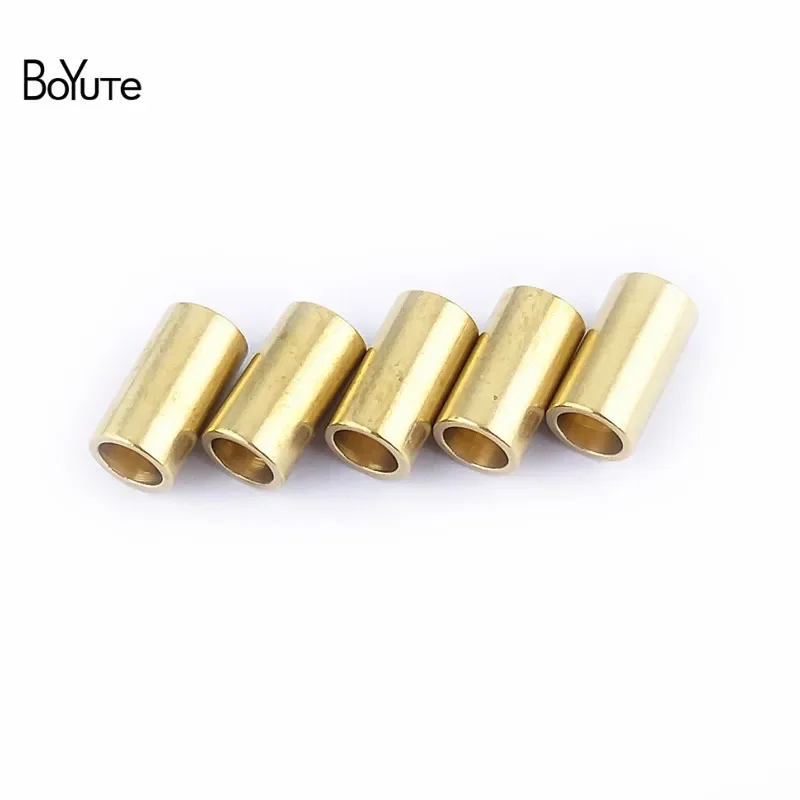 BoYuTe (100 Pieces/Lot) 5.5*9.5MM Metal Brass Tube Spacer Beads DIY Jewelry Accessories Handmade Materials