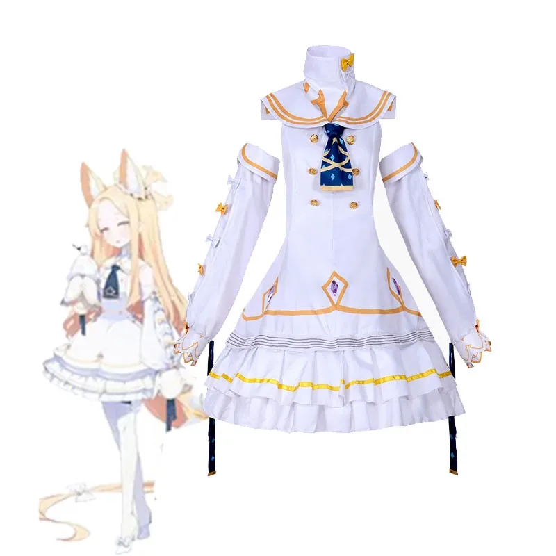 Blue Archive Yurizono Seia Cosplay Costume Wig And Uniform Set for Girls Cute Halloween Dress Clothing as Iochi Marī Kozeki Ui