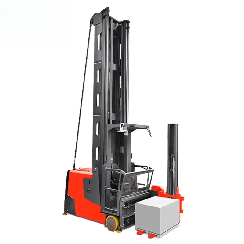 1.5Ton 2Ton Man Up Multi Directional Reach Truck, 3 Way VNA Electric Forklift For High Density Warehouse Stacking