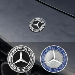 Car Metal Flat Hood Emblem Front Badge For Mercedes Benz GLE GLC GLS CLS CLA GLA GLK ML C197 R231 X166 C217 C216 R172 C257 C218