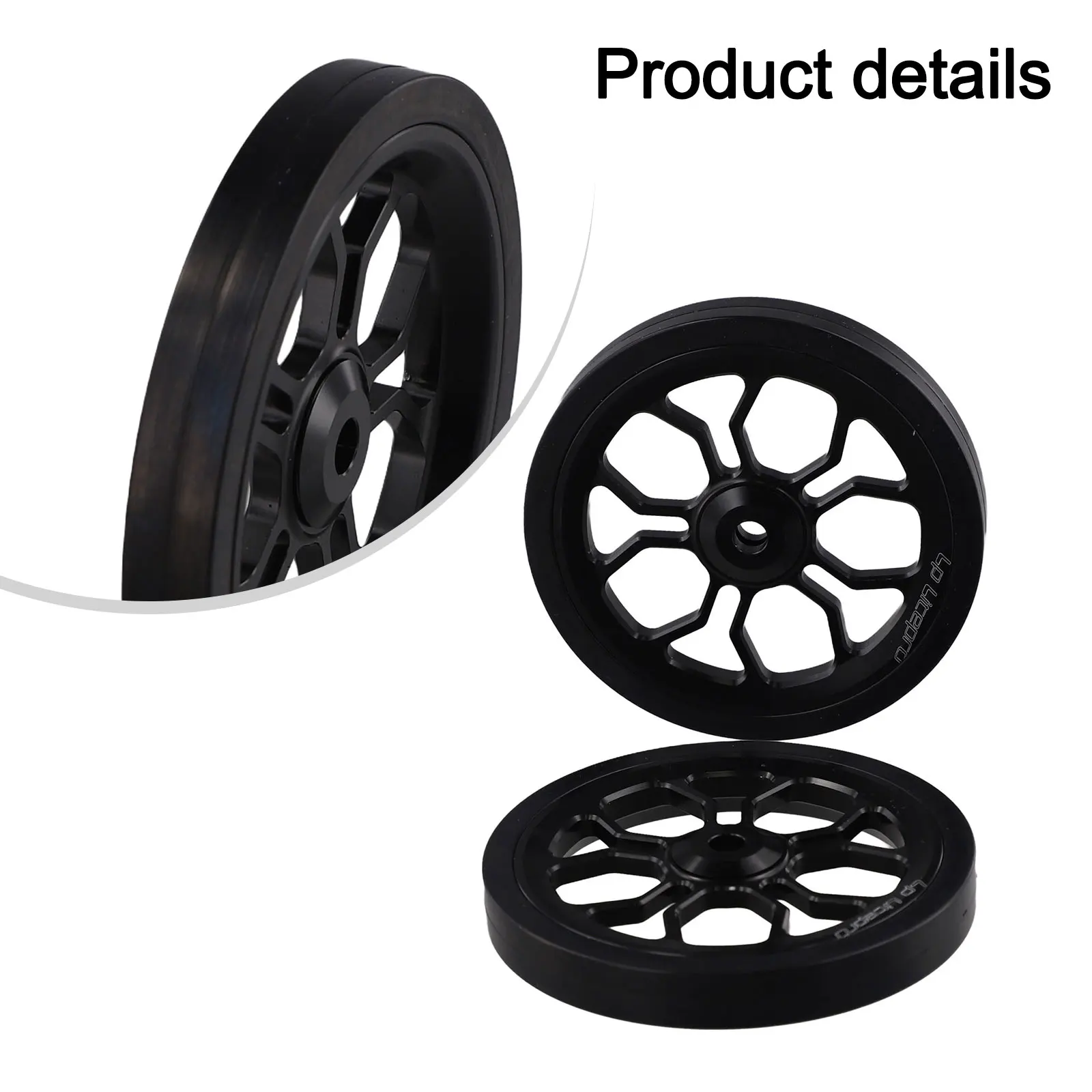 

Improved Performance with Aluminum Alloy Easy Wheels for Brompton Folding Bike 82mm Diameter Black Red Silver Gold