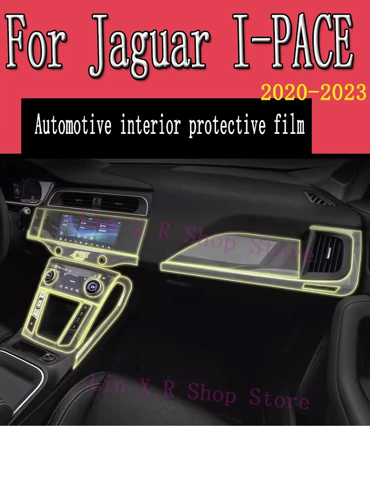 

For Jaguar I-PACE 2020-2023 Gearbox Panel Navigation Screen Automotive Interior TPU Protective Film Cover Anti-Scratch Sticker