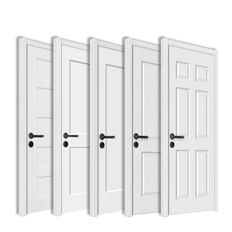 Modern Minimalist Waterproof MDF Door Panel for Indoor Master Bedroom and Bathroom Manual Opening Wholesale